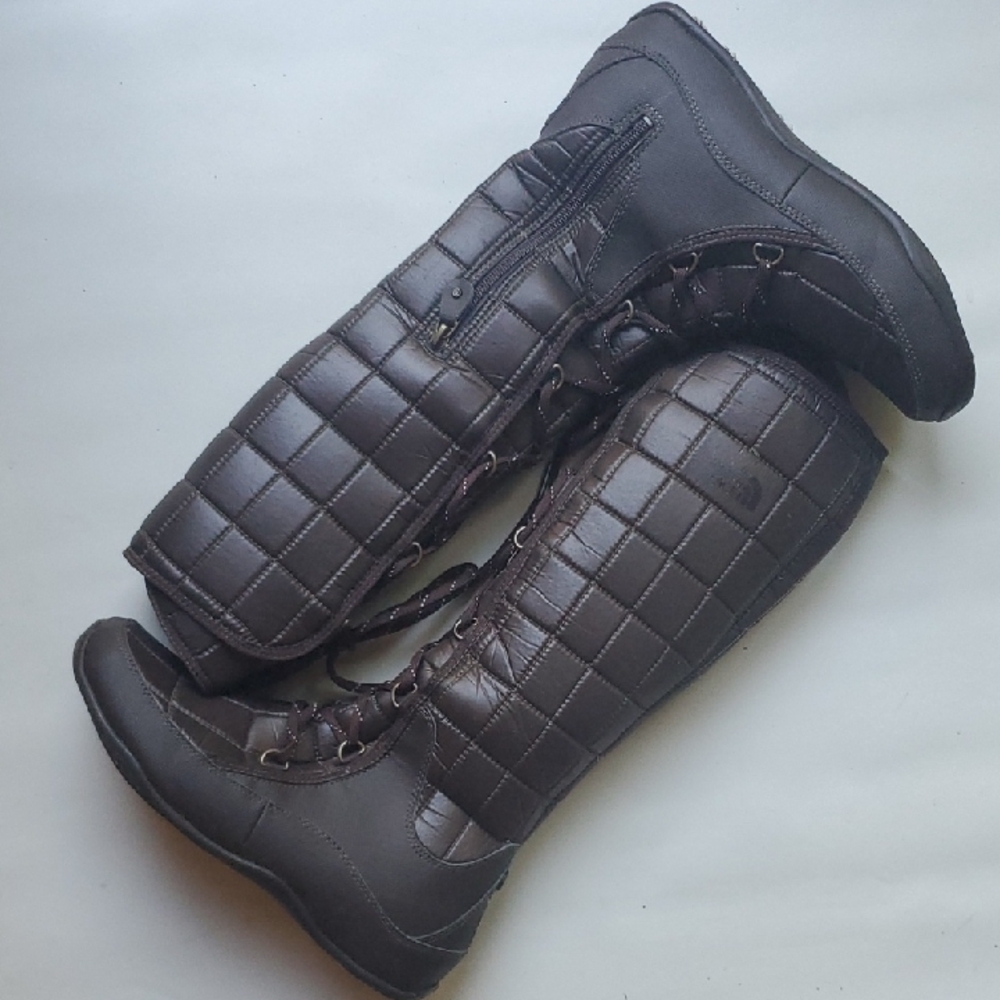 The North Face Svetlana Dark Brown Quilted Women's Boots